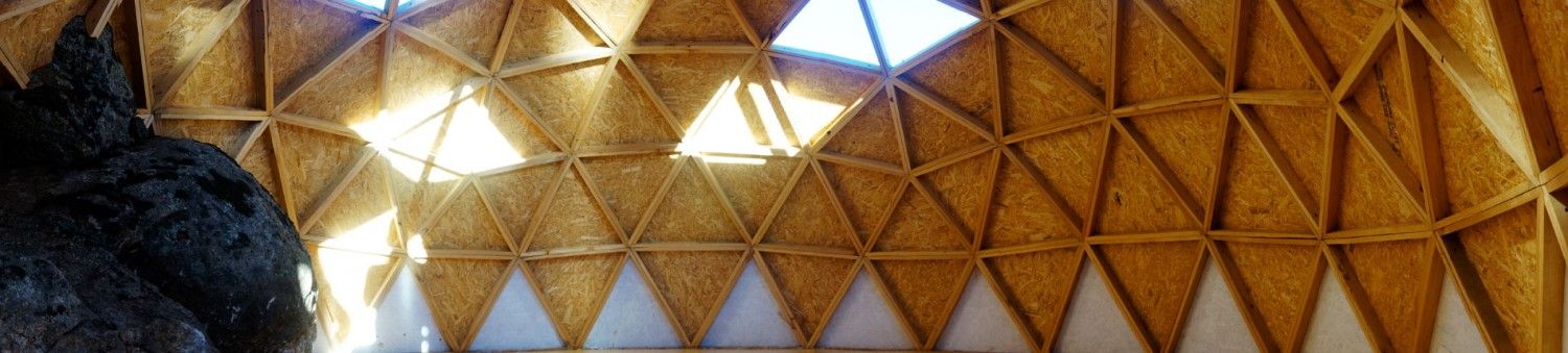 prueba01 Domo geodesico de madera por dentro - MIDOMO