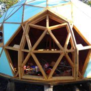 Construccion de domo geodesico MIDOMO