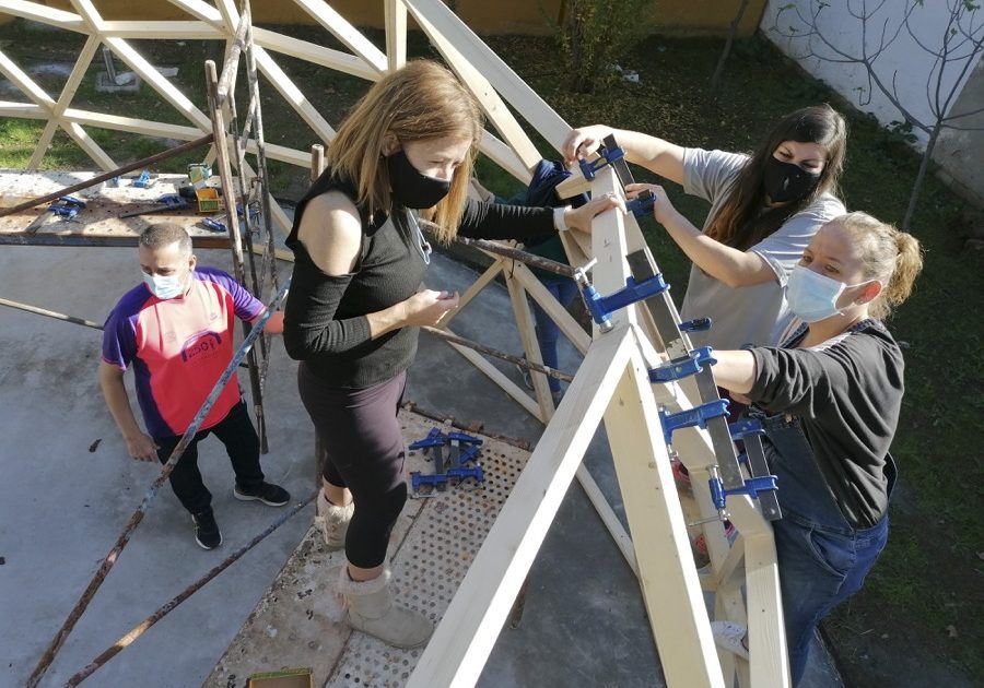 Domo La Carolina22 Curso Construccion domo geodesicos MIDOMO