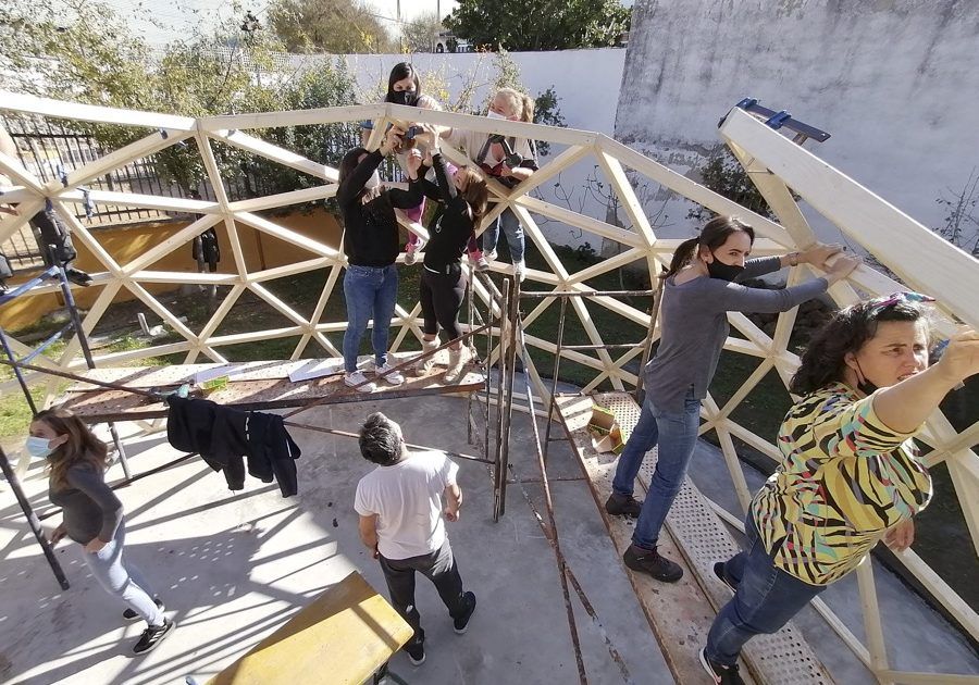 Domo La Carolina25 Curso Construccion domo geodesicos MIDOMO