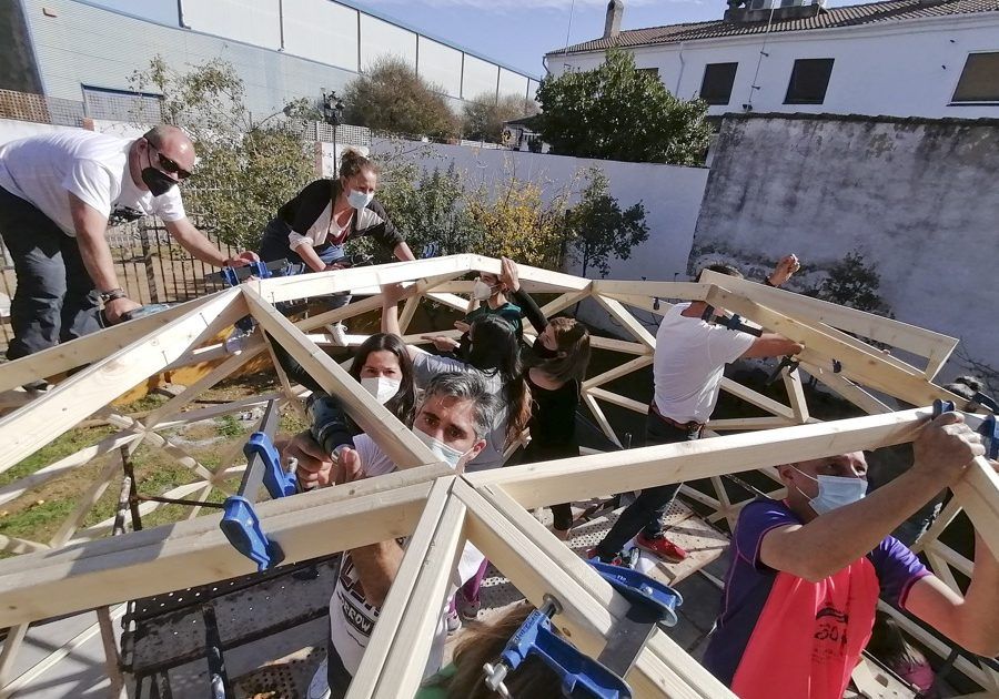 Domo La Carolina36 Curso Construccion domo geodesicos MIDOMO