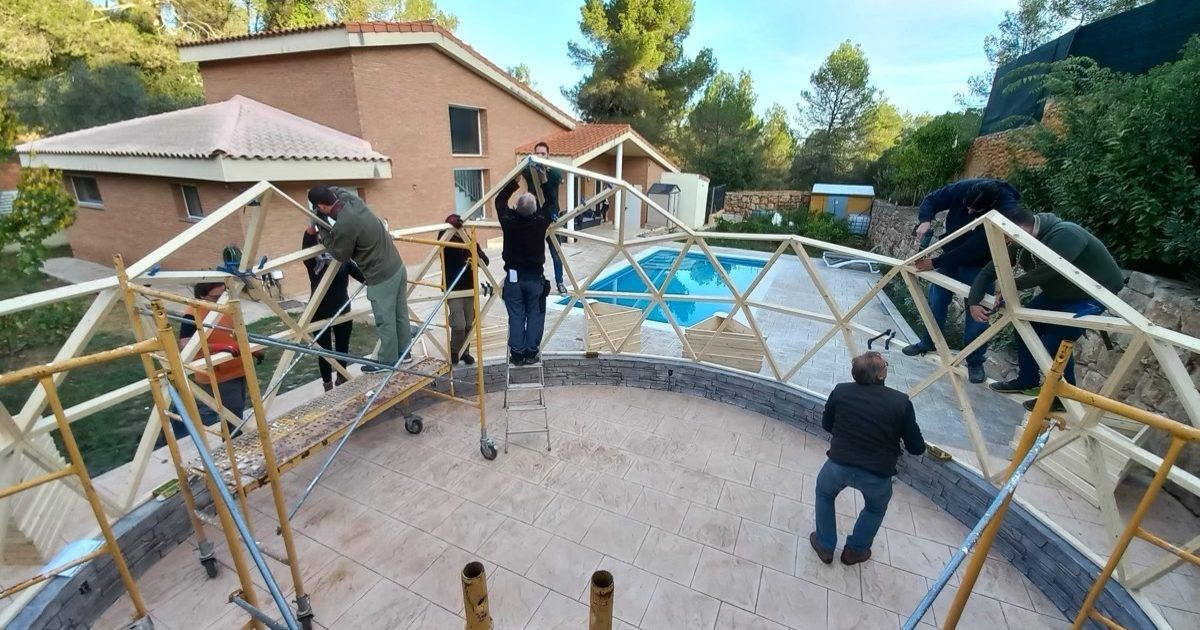 20221127_090404 Curso de Construccion Domo Geodesico Subirats