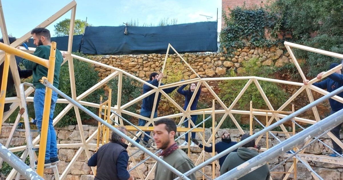 20221127_100610 Curso de Construccion Domo Geodesico Subirats