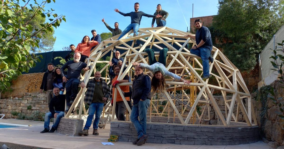 20221127_124313 Curso de Construccion Domo Geodesico