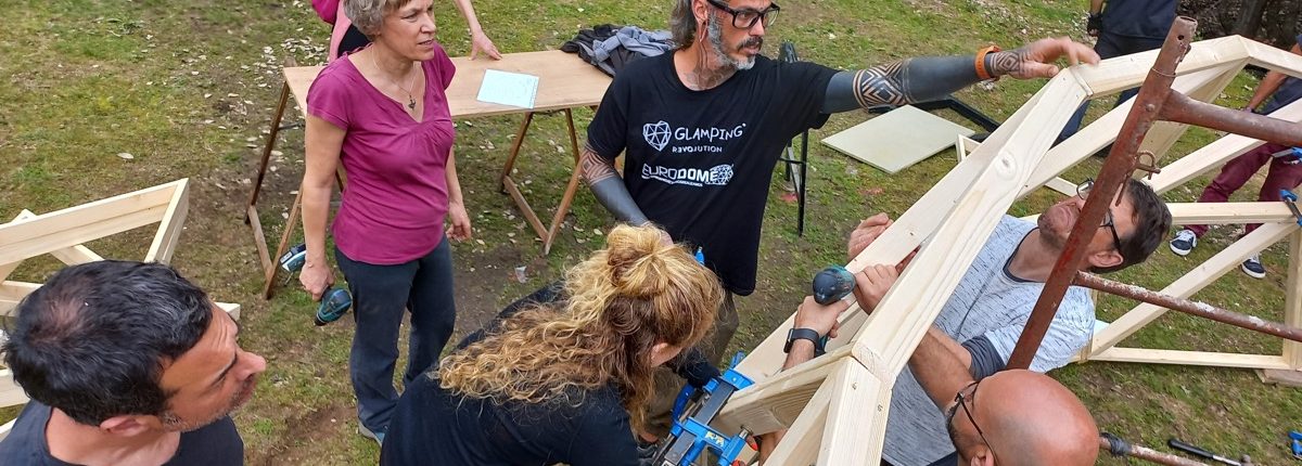 Curso de Construccion de Domo Geodésico en Arenas de San Pedro