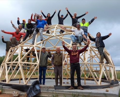 Curso de Construccion Domo Geodesico en Navabuena