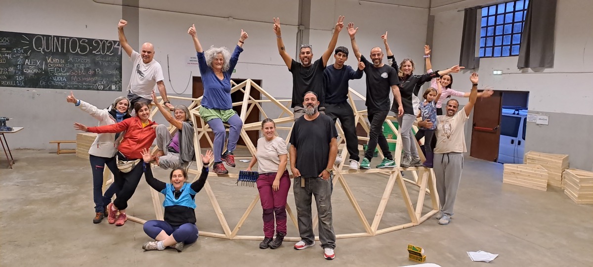 domo Bolea_25 Curso de domo geodesico de madera en Bolea