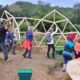Curso de domo geodesico de madera en Bolea