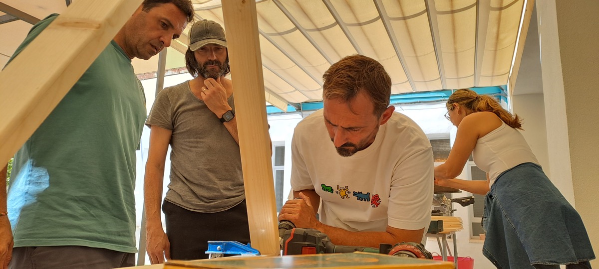 Curso de domo geodesico de madera en Pobla Llarga