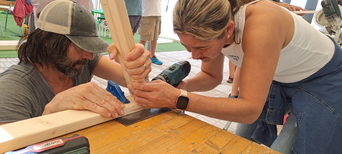 Curso de domo geodesico de madera en Pobla Llarga