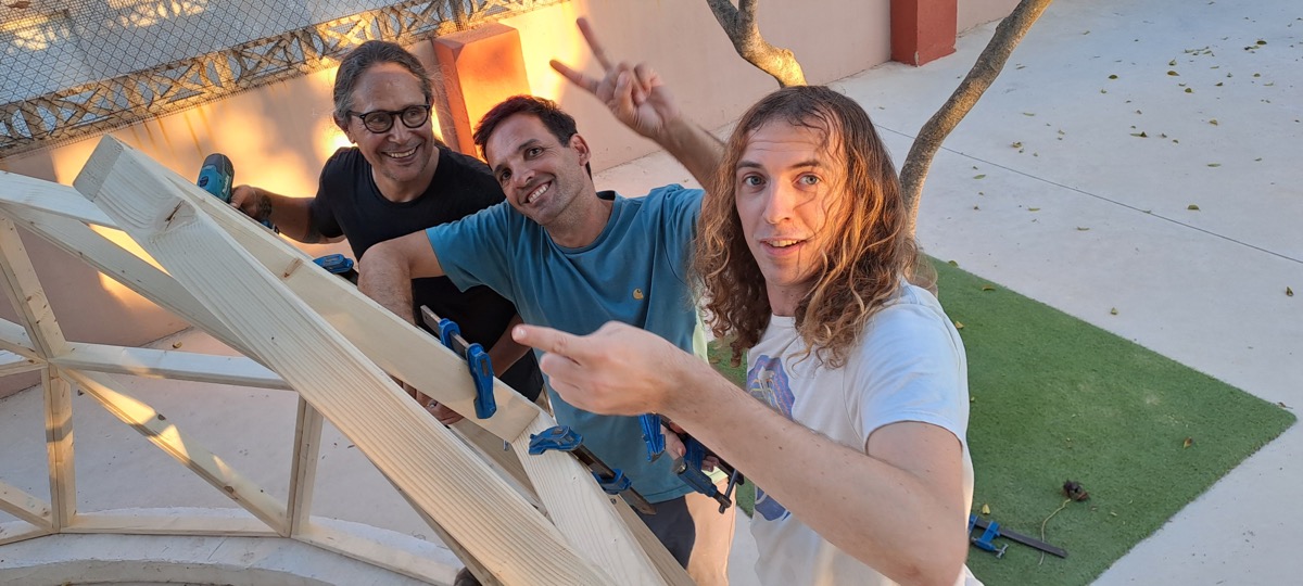Curso de domo geodesico de madera en Pobla Llarga