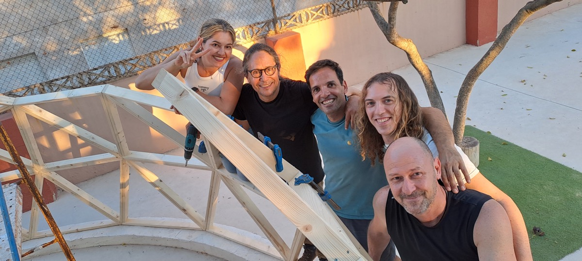 Curso de domo geodesico de madera en Pobla Llarga