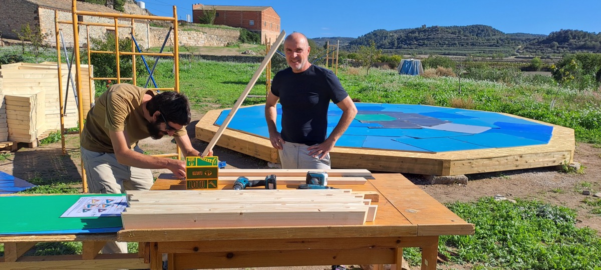 domo-geodesico-maldá_13 Curso de domo geodesico de madera en Malda-Lleida