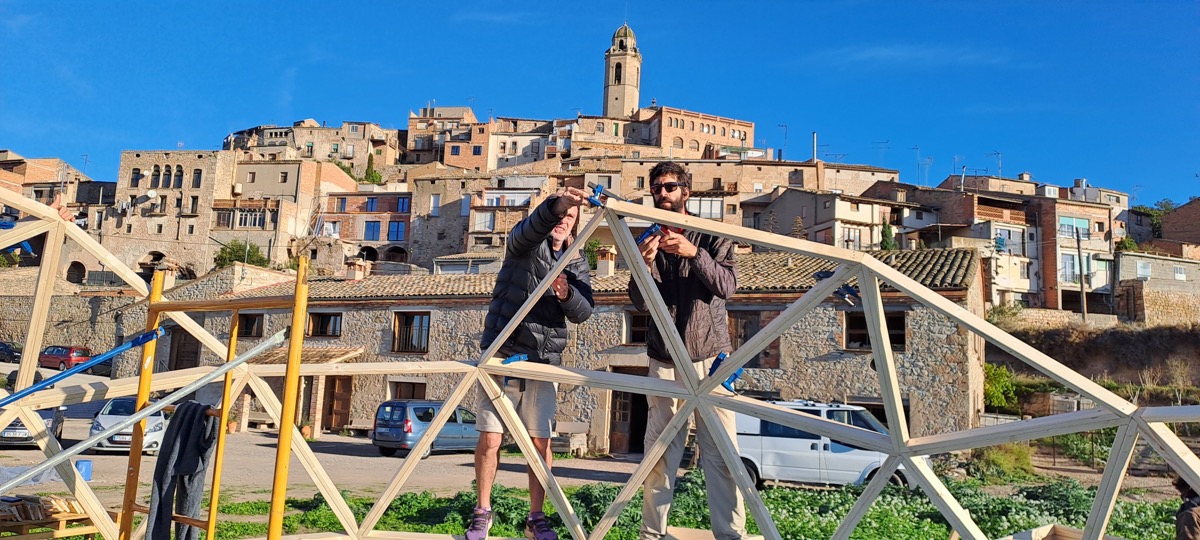 domogeodesico-malda_20 Curso domo geodesico de madera en Malda Lleida