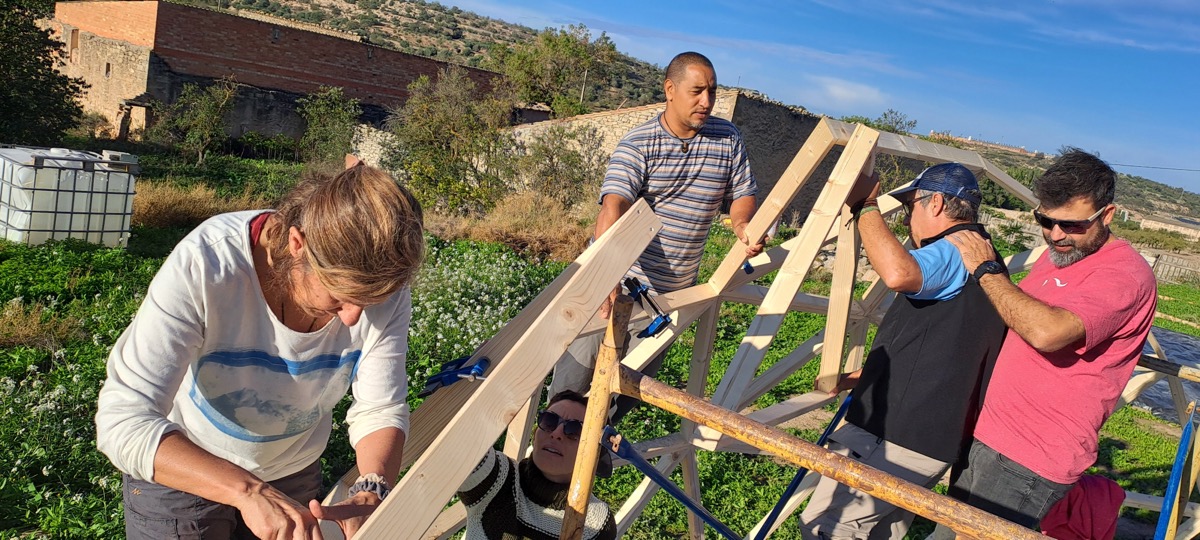 domo-geodesico-madera-malda_22 Curso domo geodesico de madera en Malda Lleida