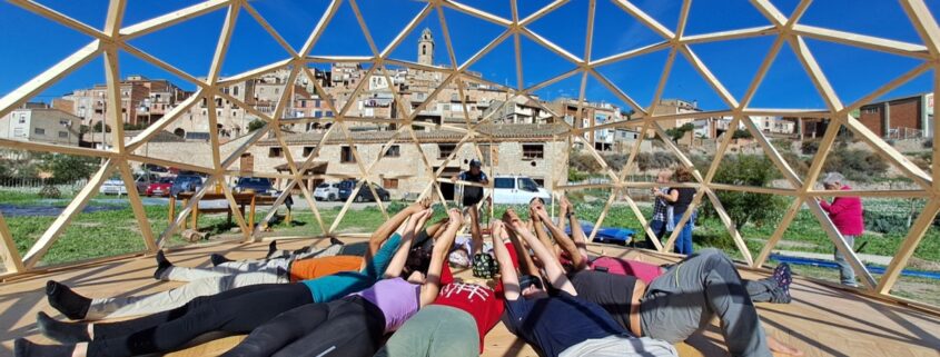 Curso domo geodesico de madera en Malda Lleida