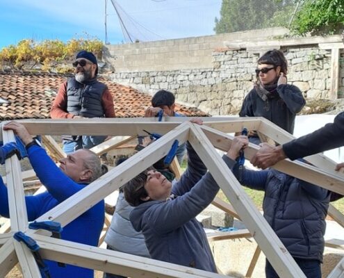 Construyendo un Domo de MIDOMO en Zarzalejo