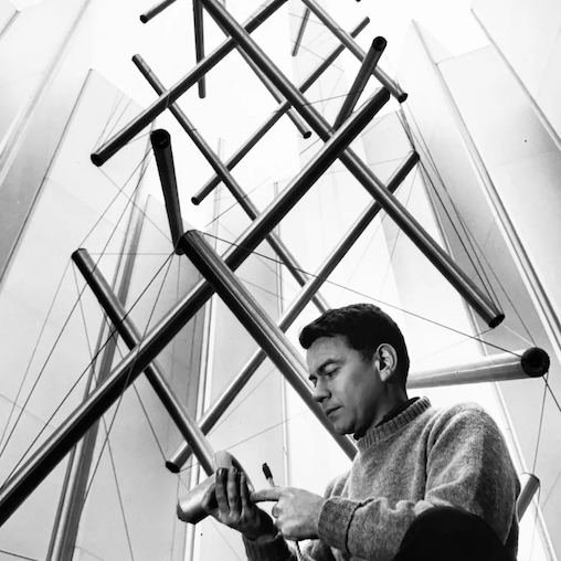 Kenneth Snelson at the New York Worlds Fair, 1964